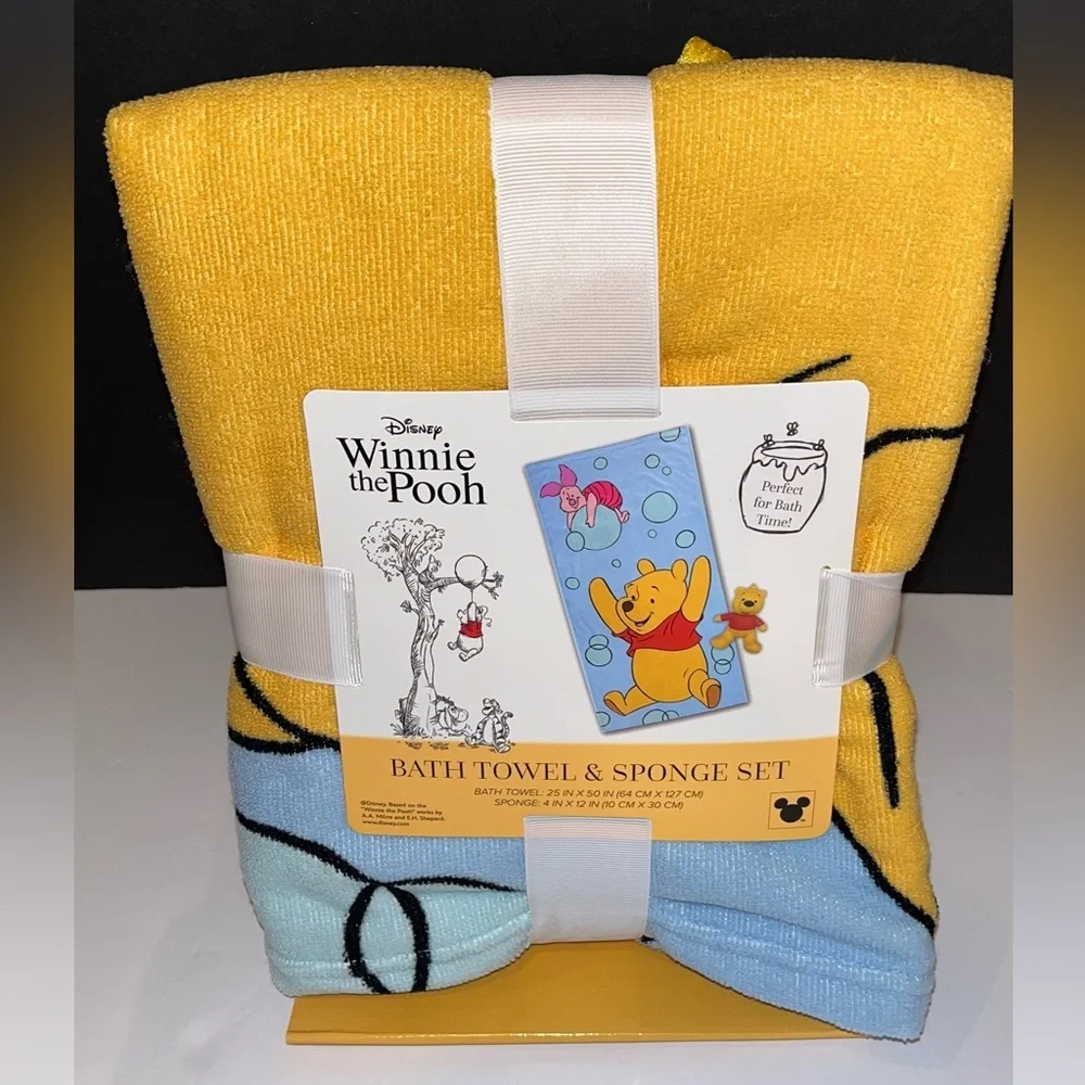 Disney Winnie the Pooh Blue and Yellow Bath Set